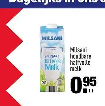 ALDI Milsani houdbare halfvolle melk aanbieding