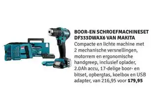 Nijhof Boor-en Schroefmachineset DF333DWAX6 Van Makita aanbieding