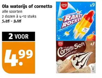 Poiesz Ola waterijs of cornetto aanbieding