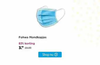 Plein.nl Fohwa Mondkapjes 83% Korting aanbieding