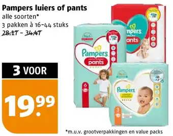 Poiesz Pampers luiers of pants aanbieding