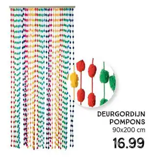 Xenos Deurgordijn Pompons aanbieding