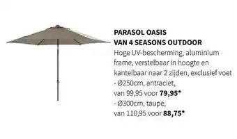 Nijhof Parasol Oasis Van 4 Seasons Outdoor aanbieding