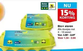 Hoogvliet Bio+ Eieren aanbieding