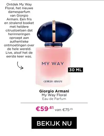 ICI Paris XL Giorgio Armani My Way Floral Eau de Parfum aanbieding