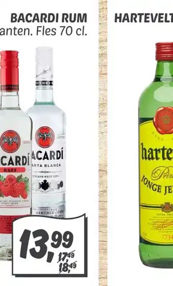 Dekamarkt BACARDI RUM Alle varianten. Fles 70 cl. aanbieding