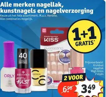 Kruidvat Nagellak, kunstnagels en nagelverzorging aanbieding