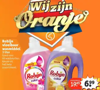 Kruidvat Robijn vloeibaar wasmiddel 2 litor aanbieding