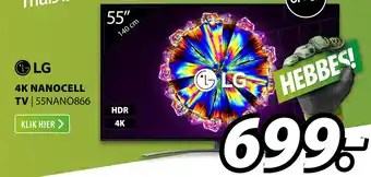 Expert LG 4K NANOCELL TV| 55NANO866 aanbieding