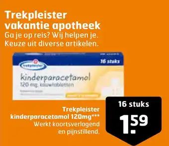 Trekpleister Trekpleister vakantie apotheek aanbieding