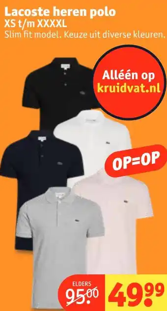 Kruidvat Lacoste heren nolo aanbieding