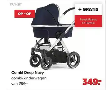 Baby-Dump Transit Combi Deep Navy Combi-Kinderwagen aanbieding