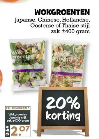 Boon`s Markt Wokgroente Japanse, Chinese, Hollandse, Oosterse Of Thaise Stijl 20% Korting aanbieding