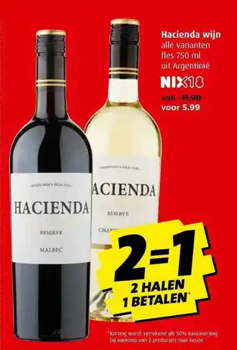 Boni Hacienda Wijn aanbieding