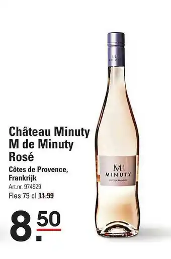 Sligro Château Minuty M De Minuty Rosé Côtes De Provence, Frankrijk aanbieding