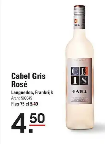 Sligro Cabel Gris Rosé Languedoc, Frankrijk aanbieding