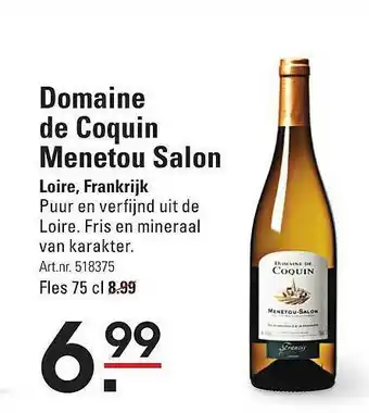 Sligro Domaine De Coquin Menetou Salon Loire, Frankrijk aanbieding