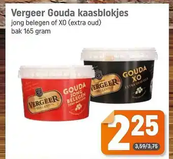 Dagwinkel Vergeer Gouda Kaasblokjes aanbieding