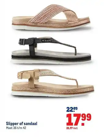 Makro Slipper Of Sandaal aanbieding