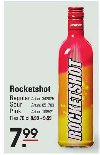 Sligro Rocketshot Regular, Sour Of Pink aanbieding