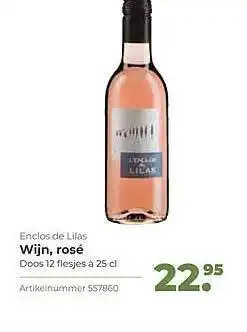 Bidfood Enclos De Lilas Wijn, Rosé aanbieding