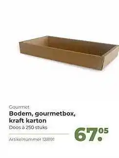 Bidfood Gourmet Bodem, Gourmetbox, Kraft Karton aanbieding