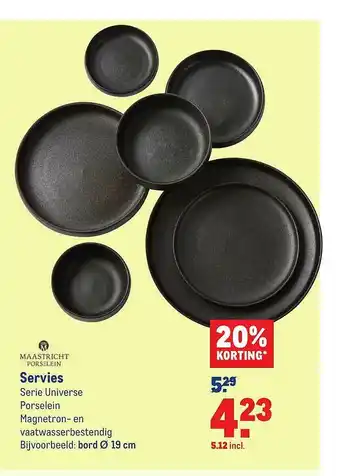 Makro Servies 20% Korting aanbieding