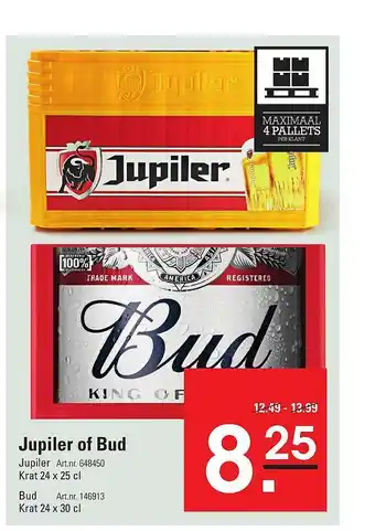 Sligro Jupiler Of Bud aanbieding