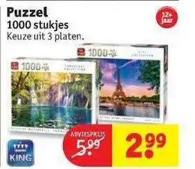 Kruidvat Puzzel 1000 Stukjes aanbieding