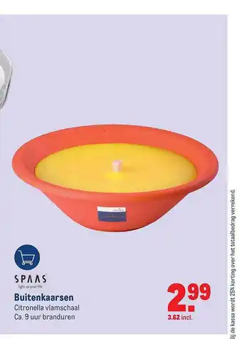 Makro Spaas Buitenkaarsen aanbieding