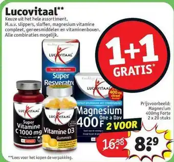 Kruidvat Lucovitaal 1+1 Gratis aanbieding