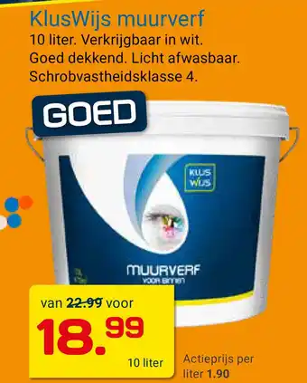 Kluswijs Kluswijs muurverf aanbieding