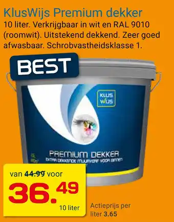 Kluswijs Kluswijs premium dekker aanbieding