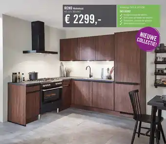 Keukendepot Reno notenhout aanbieding