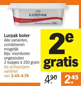 Albert Heijn Lurpak boter 2*250g aanbieding