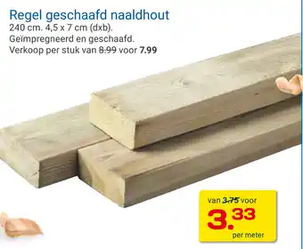 Kluswijs Regel geschaafd naaldhout aanbieding