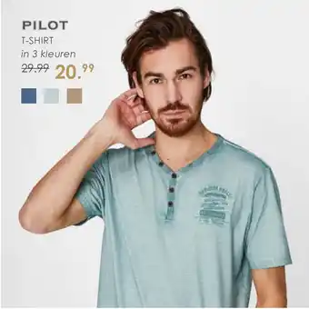 Jeans Centre Pilot heren t-shirt pp110306-5321 aanbieding