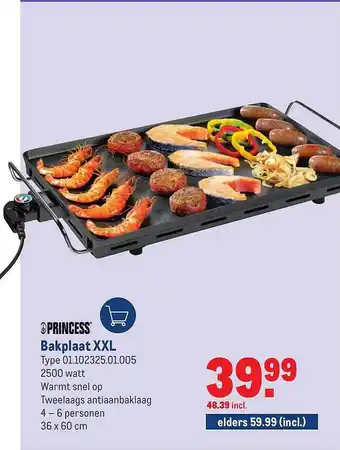 Makro Princess bakplaat xxl aanbieding