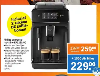 Albert Heijn Philips Espressomachine | EP1220/00 aanbieding