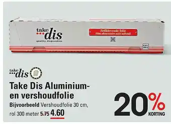 Sligro Take dis aluminium- en vershoudfolie aanbieding