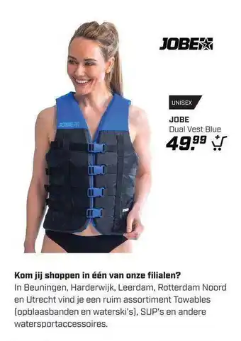 Daka Sport Jobe dual vest blue aanbieding