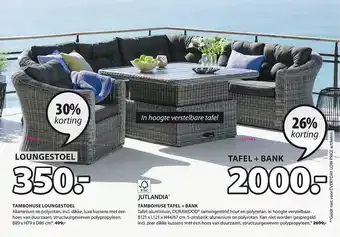 Jysk Tambohuse Loungestoel Of Jutlandia Tambohuse Tafel + Bank 26% - 30% Korting aanbieding