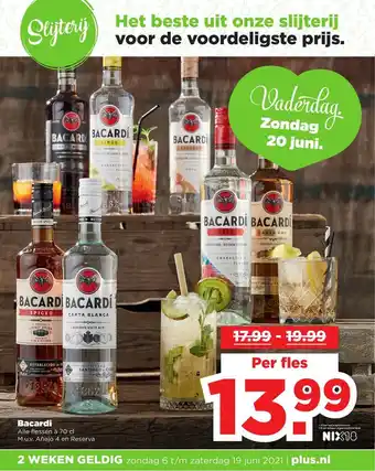 PLUS Bacardi 70 cl aanbieding