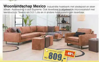 Woonsquare Woonlandschap mexico industriële hoekbank aanbieding