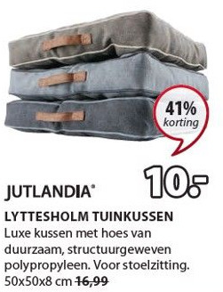 Jysk JUTLANDIA® LYTTESHOLM TUINKUSSEN aanbieding