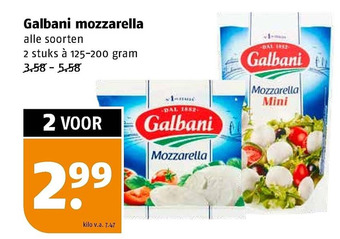 Poiesz Galbani mozzarella aanbieding