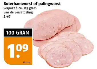 Poiesz Boterhamworst of palingworst aanbieding