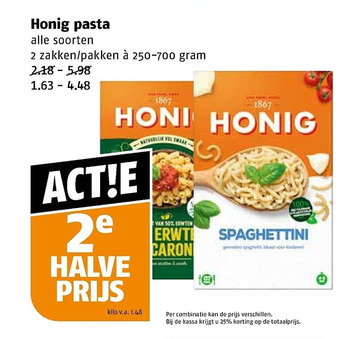 Poiesz Honig pasta aanbieding