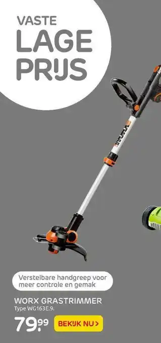 Praxis Worx grastrimmer wg163e.9. aanbieding