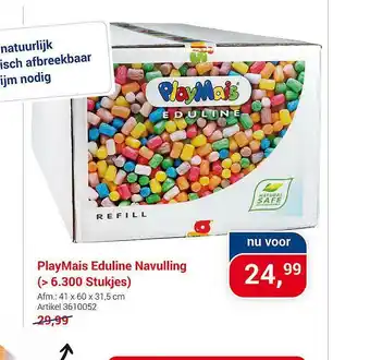 Lobbes Playmais eduline navulling (> 6.300 Stukjes) aanbieding